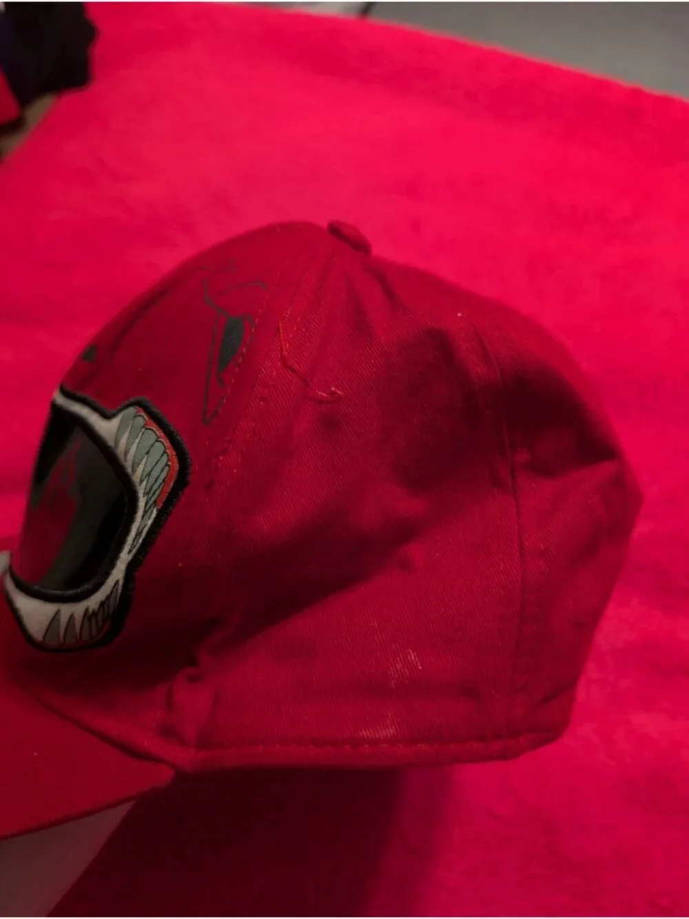 2011 Mighty Morphin Power Rangers Red Ranger Helmet Visor Cosplay Stretch Hat